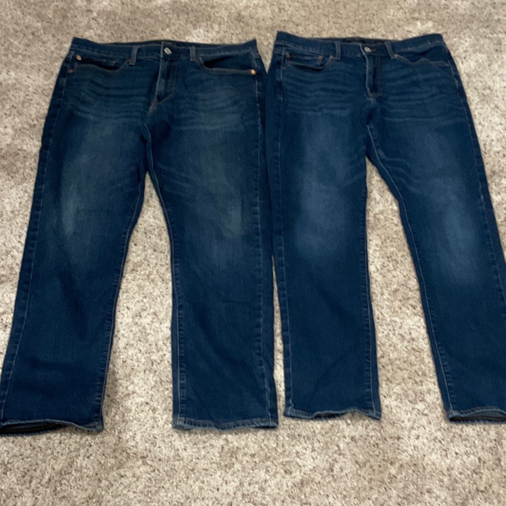 Lucky Brand 410 Men's Dark Blue Straight Jeans 2 34x32